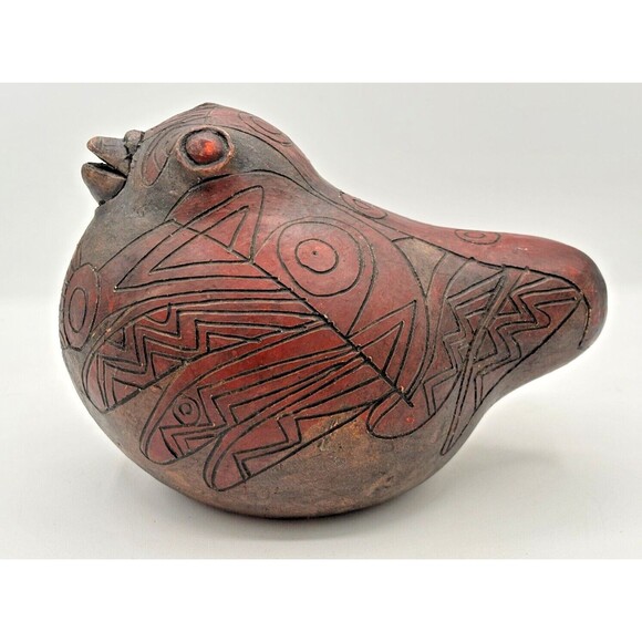 Ernesto Duran Chile Studio Ceramic Folk Art Pottery Bird Figure Vintage‎ Signed - Picture 3 of 14